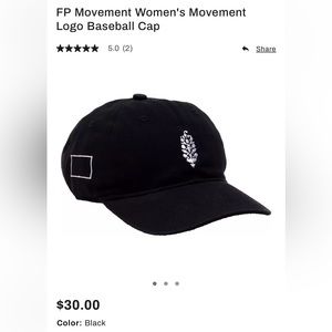 Free People Movement Black Baseball Cap